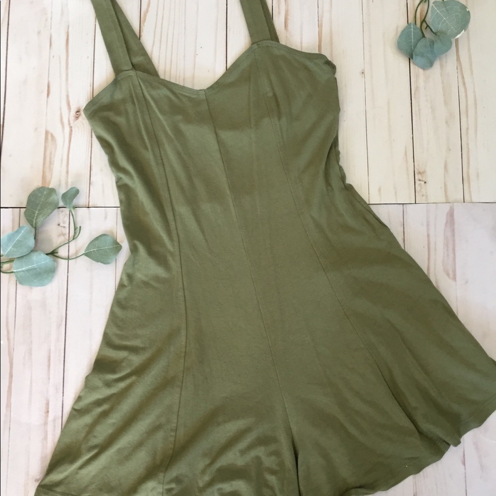 Olive green romper
